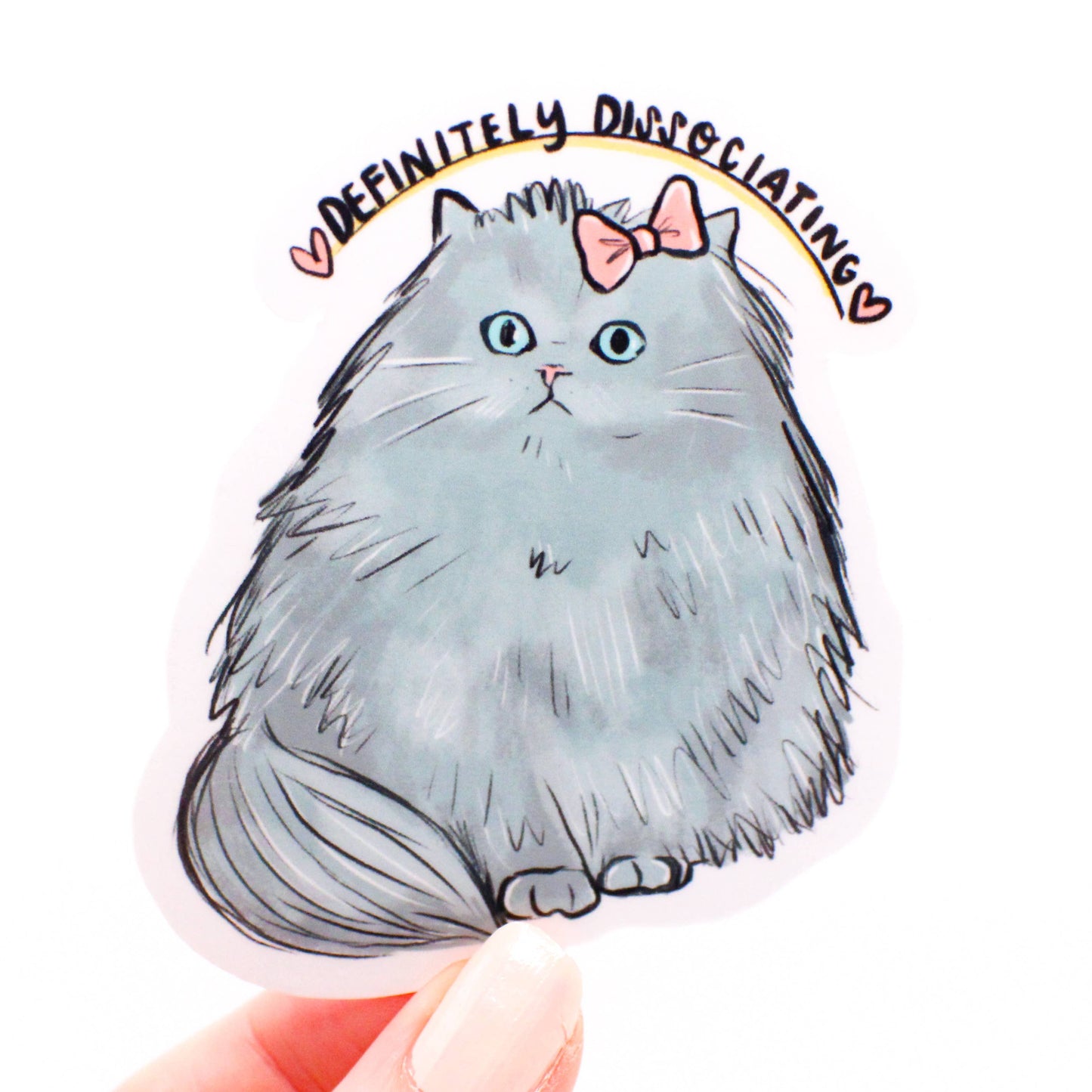 Dissociation Cat Vinyl Sticker