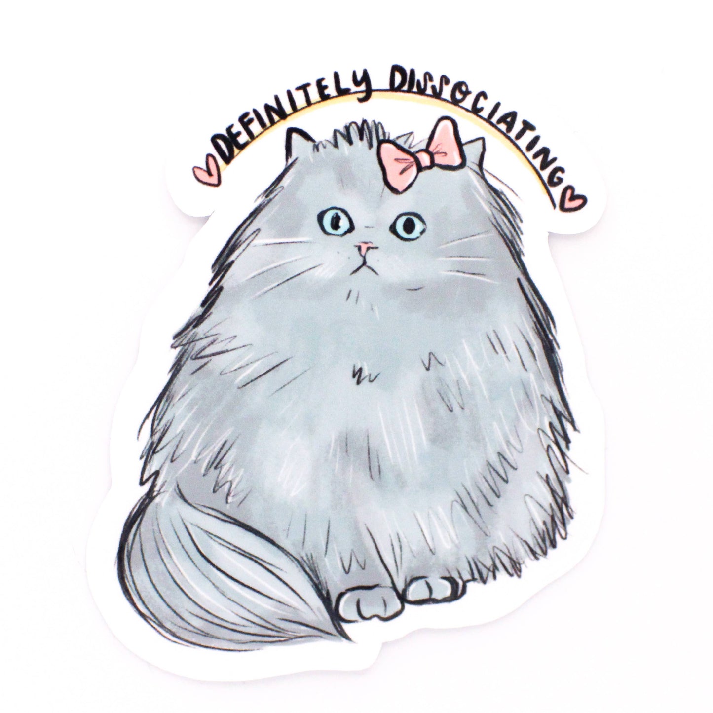 Dissociation Cat Vinyl Sticker