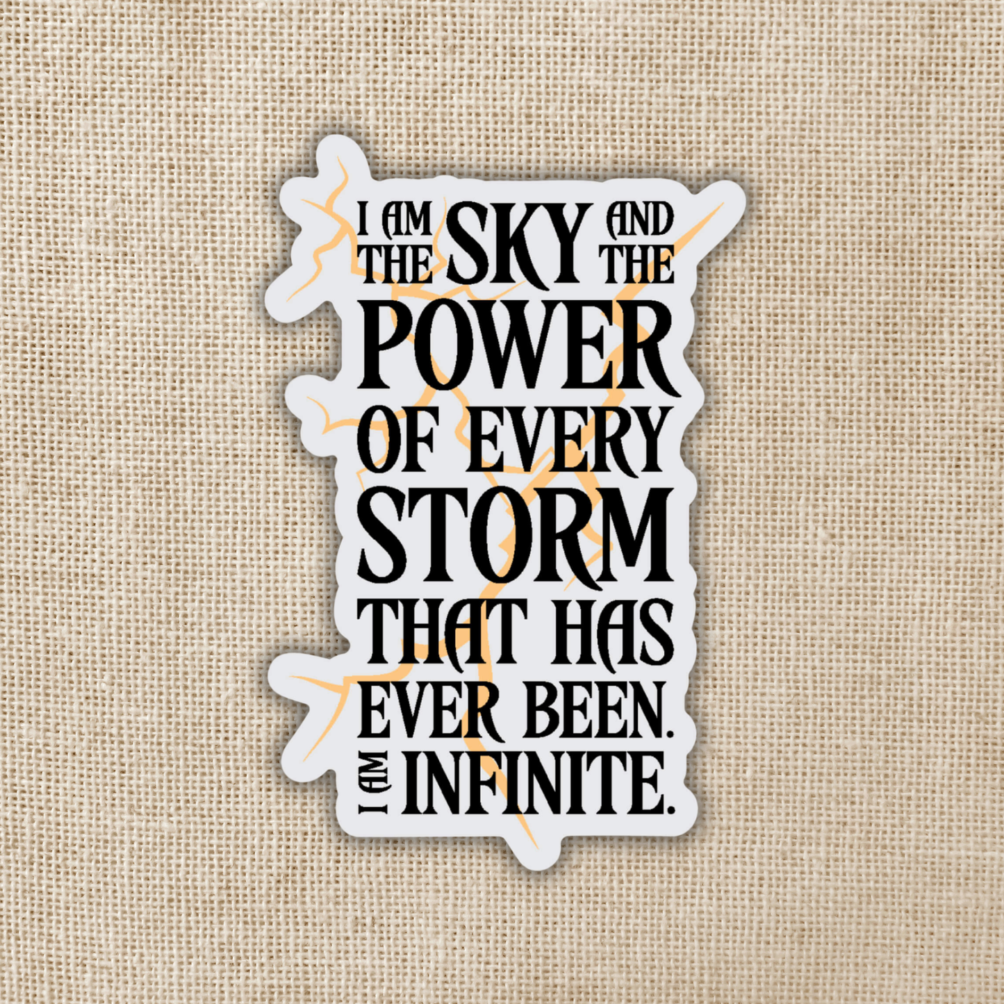 Fourth Wing - I Am Infinite Quote Sticker