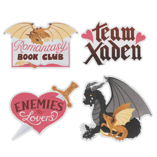 Fourth Wing - Romantasy Book Club Stickers - Set of 4