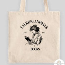 Tote Bag - Talking Animals Books Woman Reading