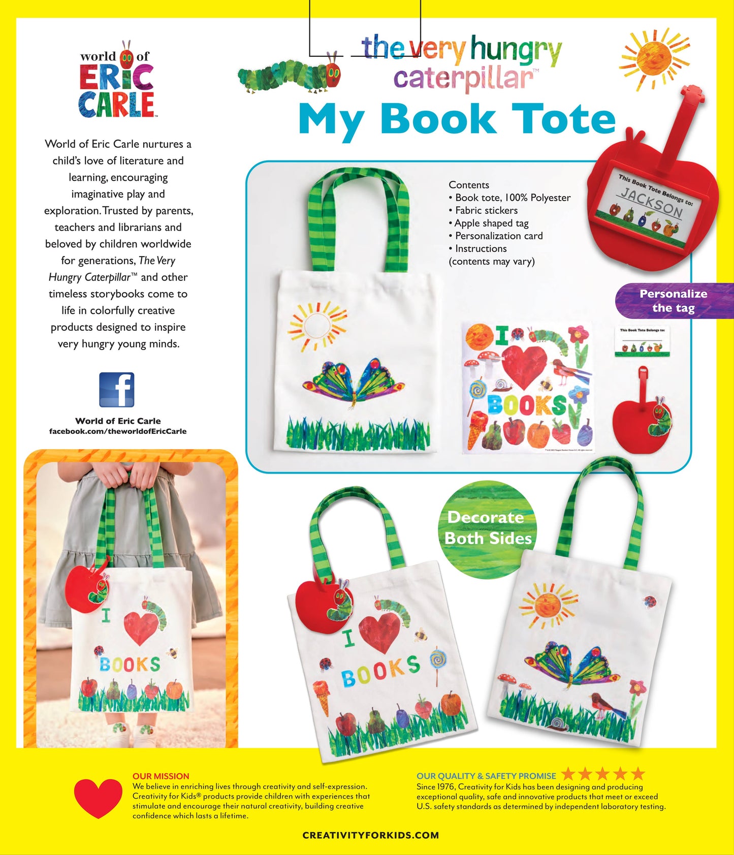 The Very Hungry Caterpillar My Book Tote Craft Kit