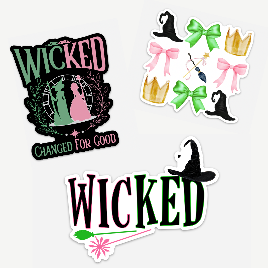 Wicked Movie Bows Elphaba Galinda Sticker