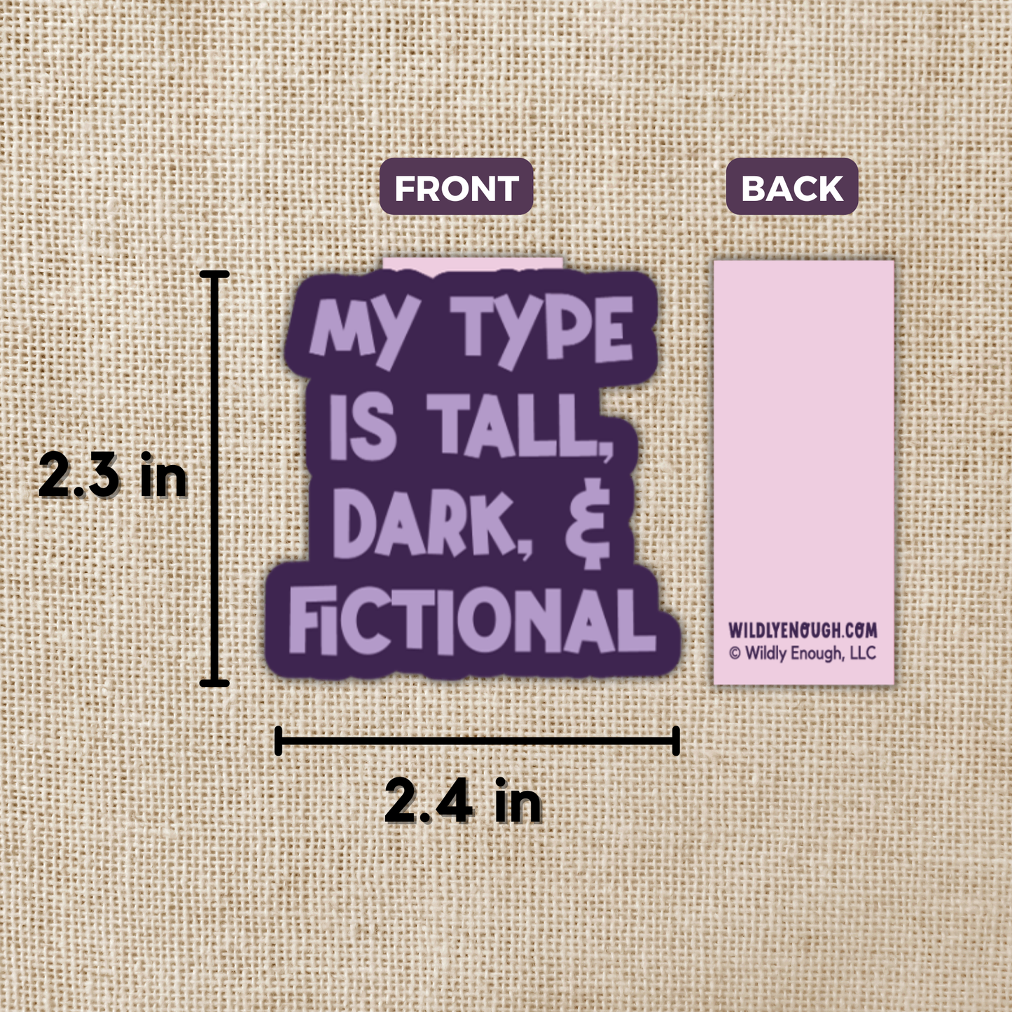 Magnetic Bookmark - My Type is Tall, Dark & Fictional