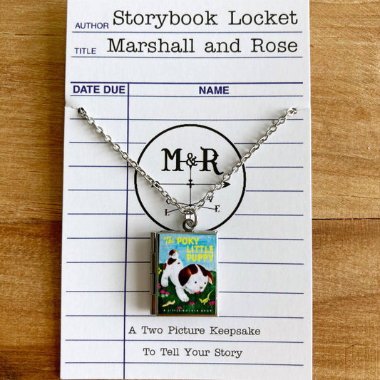 Book Locket The Poky Little Puppy: Stainless Steel