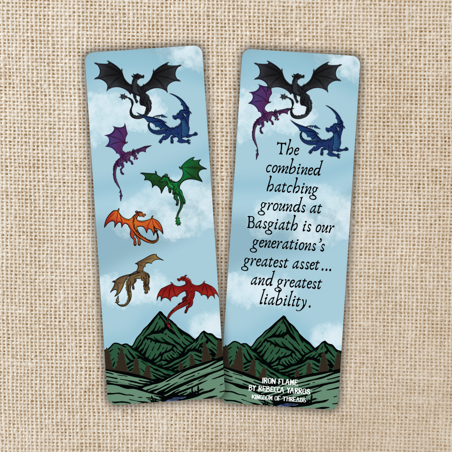 Dragons Hatching Grounds Bookmark | Iron Flame