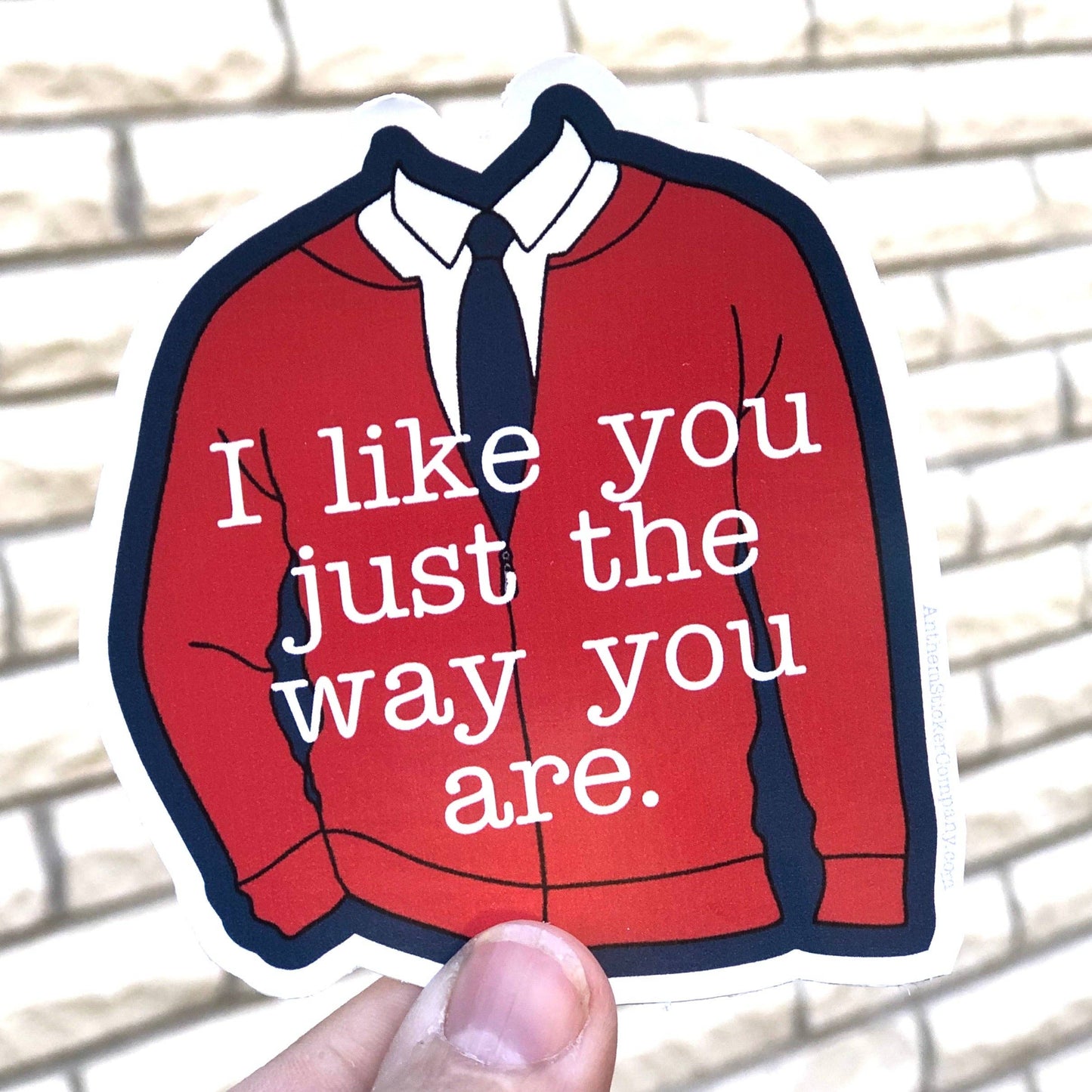 I like you sweater sticker