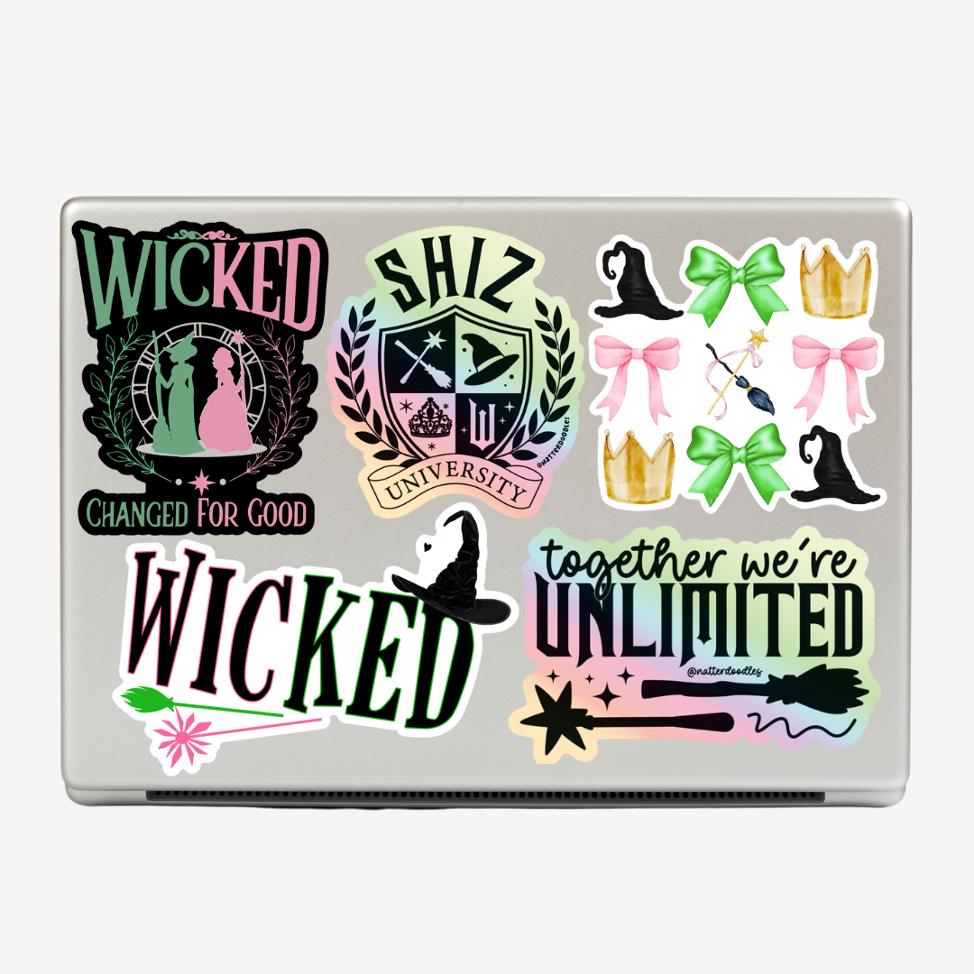 Wicked Movie Bows Elphaba Galinda Sticker