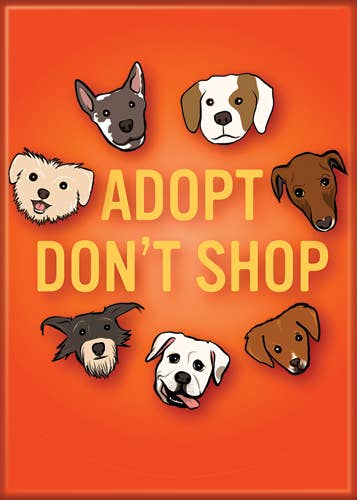 Adopt Dogs Magnet 2.5" x 3.5"