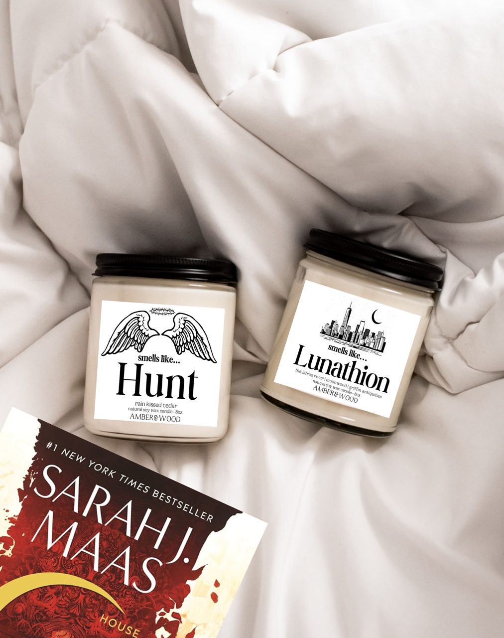 Candle - SJM - Smells Like Hunt | Bookish Candle inspired by Crescent City