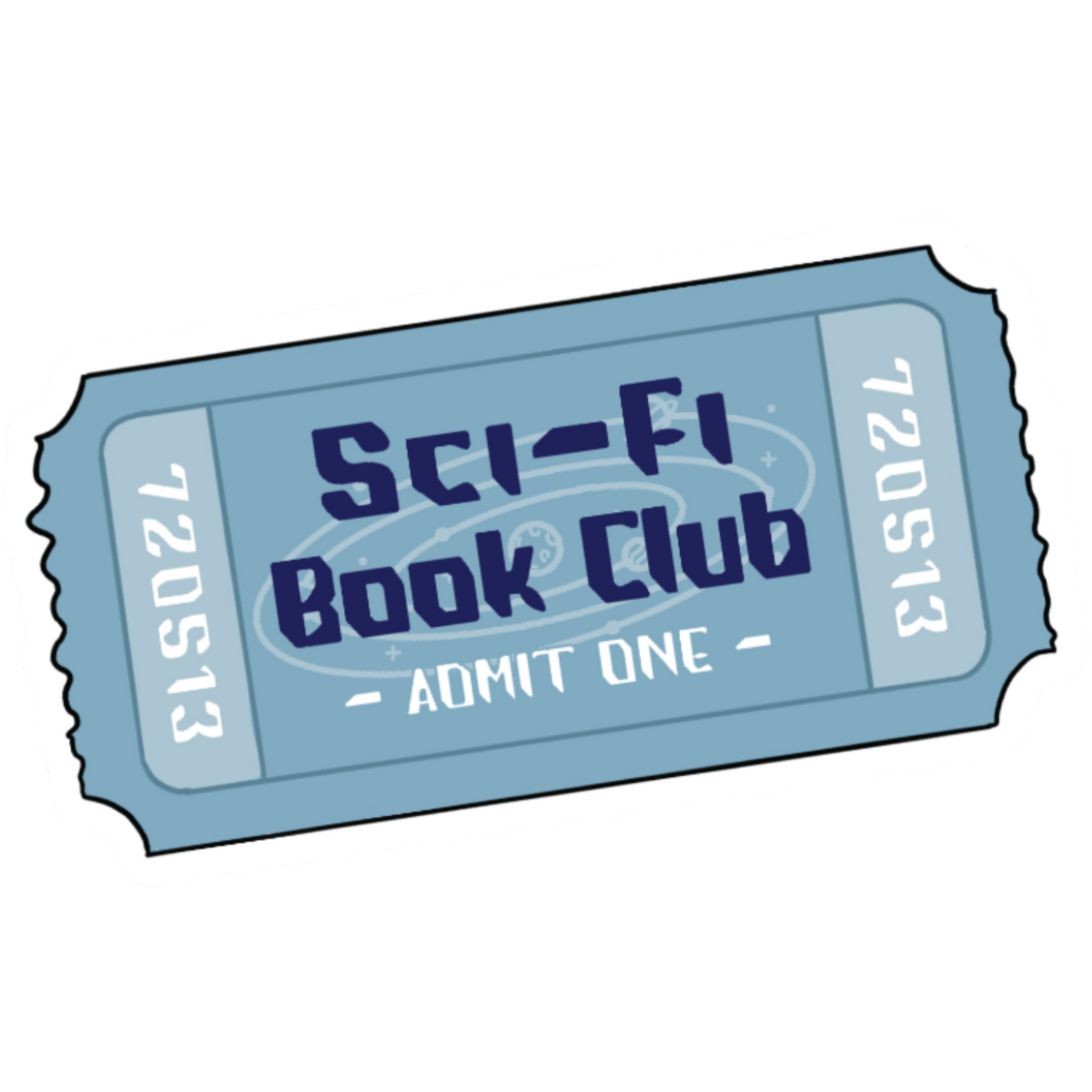 Wildly Enough - Sci-fi Book Club Ticket Sticker – Talking Animals Books