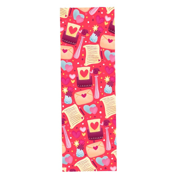 Valentine Love Letter Pattern Bookmark: Laminated