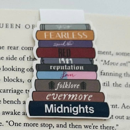 Magnetic Bookmark -Taylor Swift Albums As Stacked Books